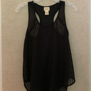 Eyelash Couture Chiffon Racerback Blouse